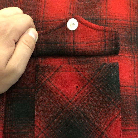 Men’s M Vintage Pendleton Wool Shirt Buffalo Plaid - Picture 6 of 8
